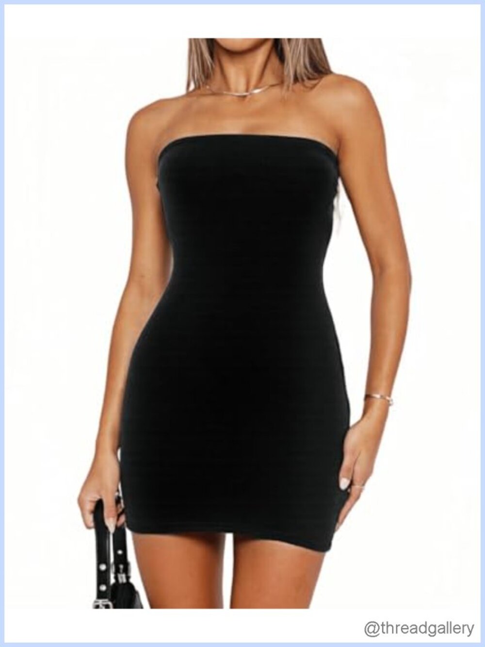 Y2K Strapless Bodycon Mini Dress Sexy Club Party Sleeveless Tube Top